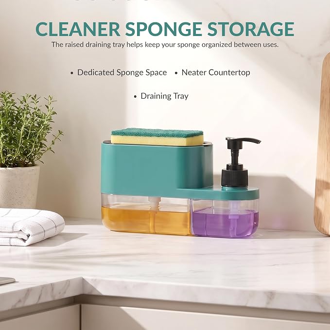 Multipurpose Liquid Soap Dispenser for Kitchen & Bathroom